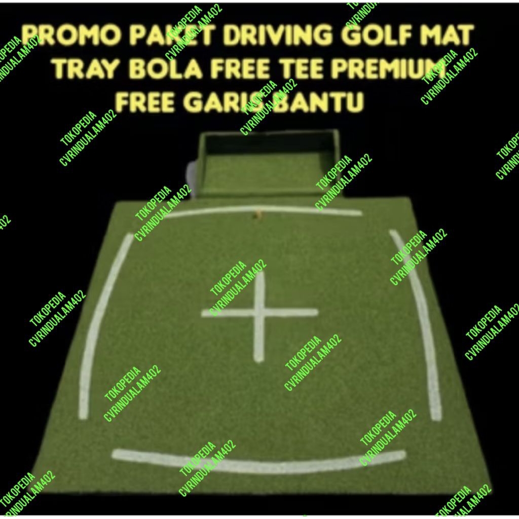 Karpet Driving Golf Mat tebal 35mm ukuran varian free ruber tee
