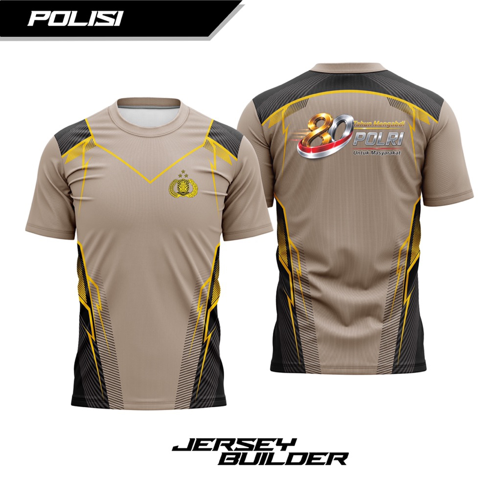 Kaos Jersey Polisi Hut Polri Fullprinting / Kaos dalam polisi Hut Polri / jersey polisi / Kaos Polis