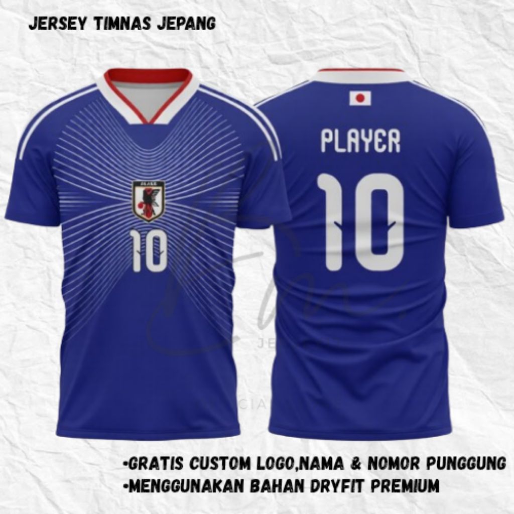 JERSEY KAOS BOLA TIMNAS JEPANG HOME AWAY FULL PRINTING