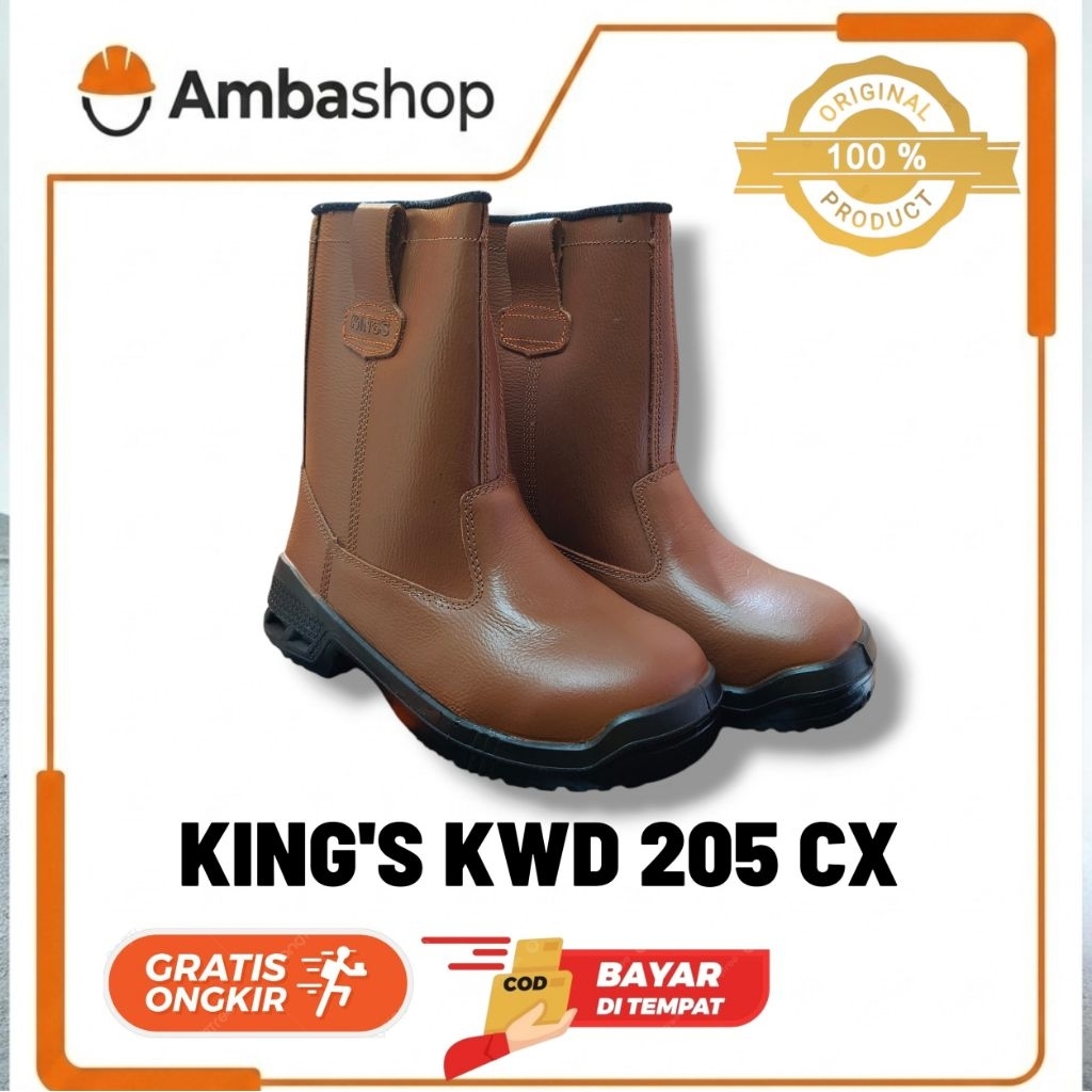 Sepatu Safety King's KWD 205 CX Original - Sepatu Kerja Kings KWD205CX Untuk Minyak/Cairan Kimia