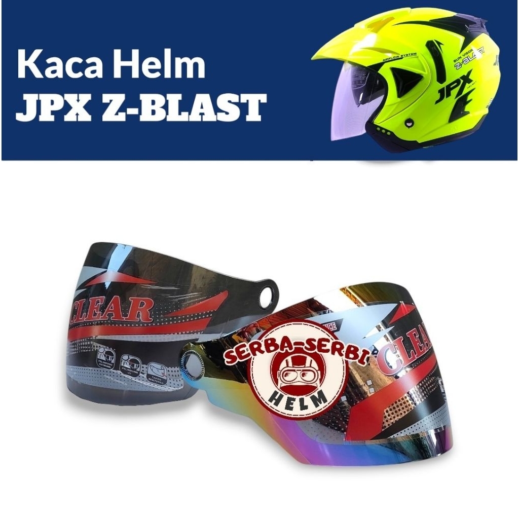 [SSH] Kaca Helm JPX Z BLAST Visor Helmet Jpx Z Blast Anti Pecah Warna Bening Hitam Pelangi
