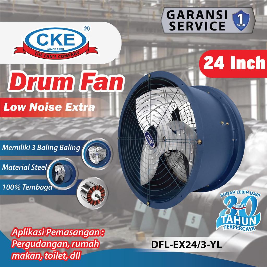 CKE Drum Fan Extra Low Noise 24 Inch 380V Blower Tabung Axial Drum Fan