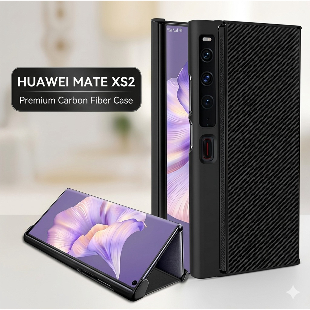 Premium Carbon Leather Case For Huawei Mate X/Mate XS/Mate XS 2”