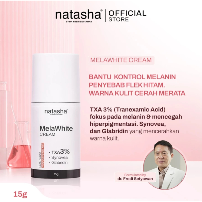 NATASHA SKINCARE MELAWHITE CREAM 15 gr - Bantu Menyamarkan Flek Hitam
