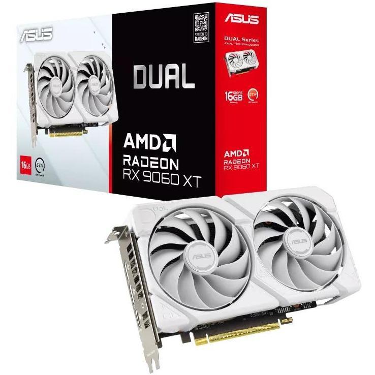 ASUS DUAL AMD RADEON RX 9060 XT 8GB GDDR6 WHITE DITION DUAL-RX9060XT-16G-WHITE