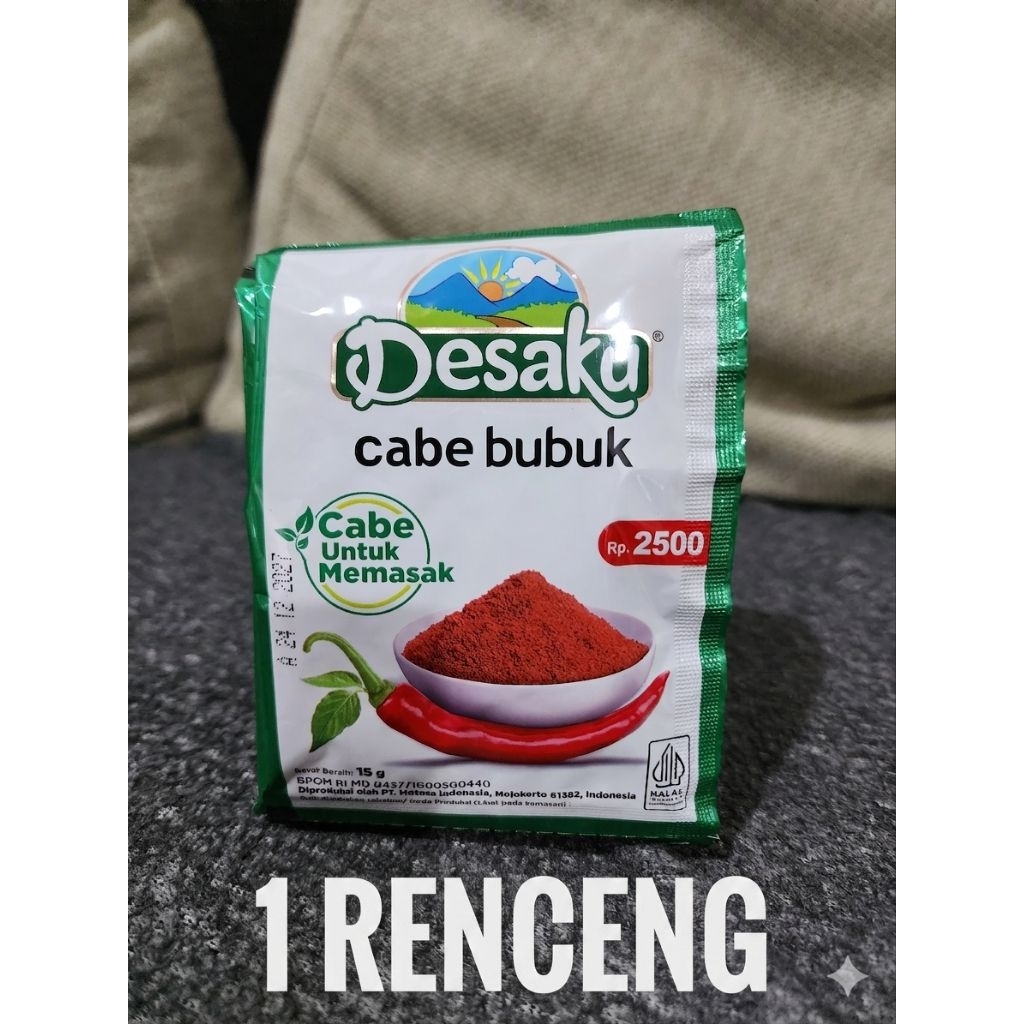 Desaku cabe bubuk 1renteng/ bubuk cabe desaku 1 renceng