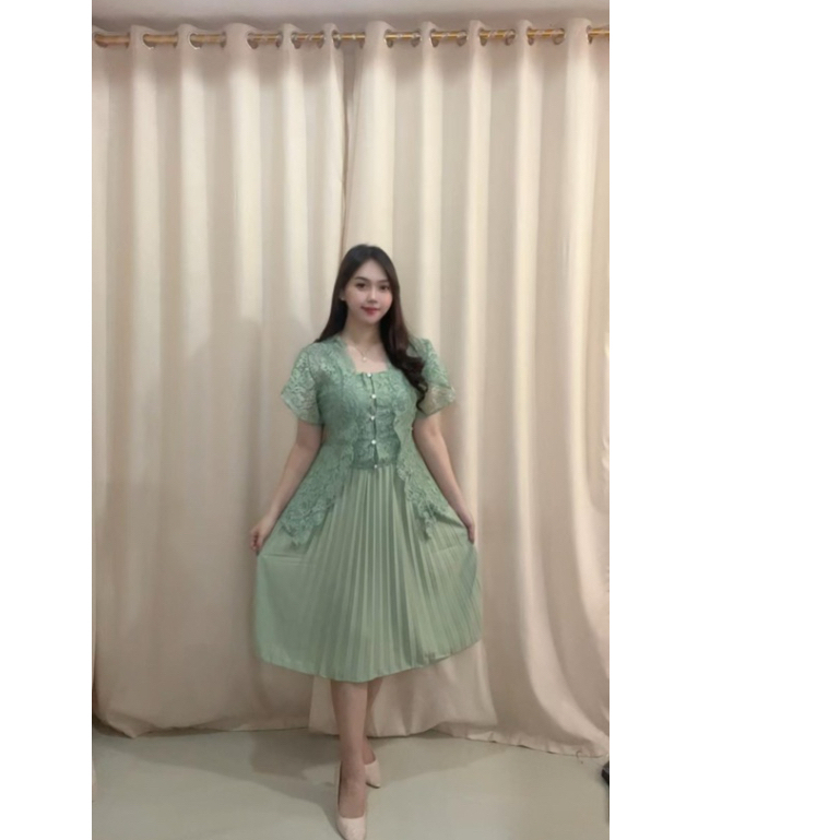 DRESS ANITA /DRESS OUTER WANITA/DRESS KEKINIAN WANITA/DRESS KONDANGAN/DRESS PESTA NATAL/OUTER KEBAYA