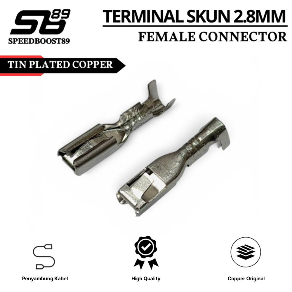 UR Terminal Skun Female 2.8mm skun kabel motor mobil