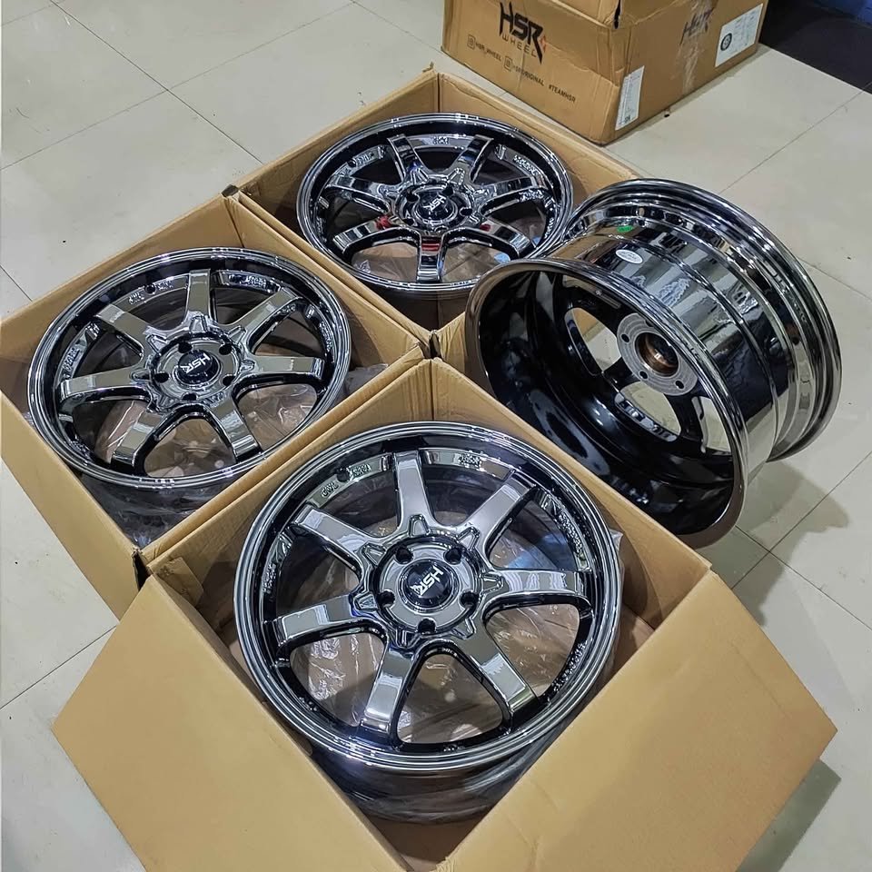 Pelek TE37 Black Chrome Ring 18 Original HSR Wheel Type BOROKO TJH R18 Pcd 5x114,3 Pnp Hrv, Innova, 