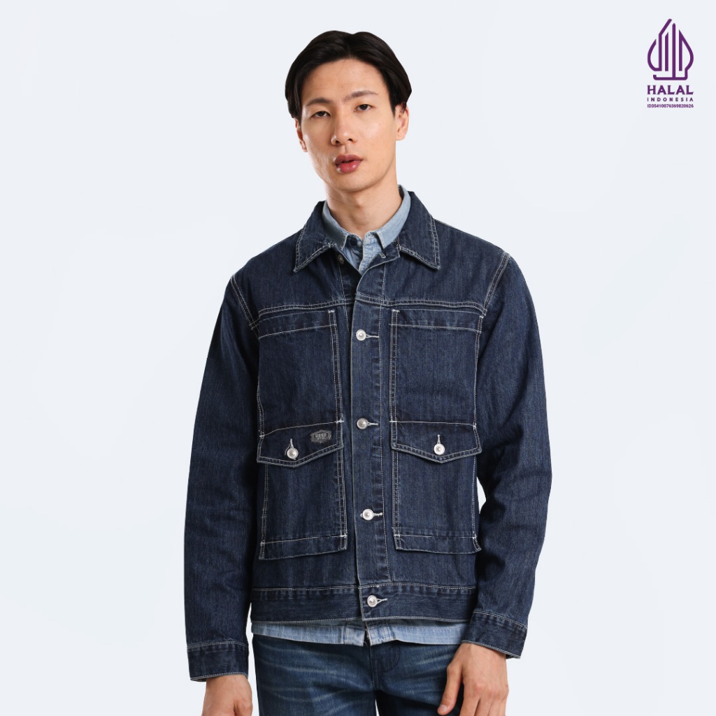 Used 1968 - Arkana Jacket Jeans Trucker Pria Boxy Fit