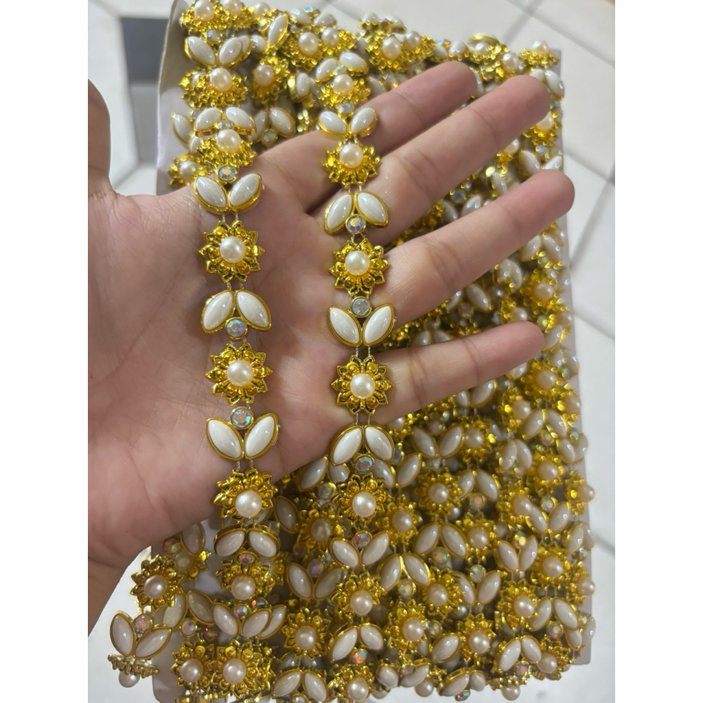 [ROLL] Aksesoris Payet Diamond Rangkai Model Mutiara Bunga