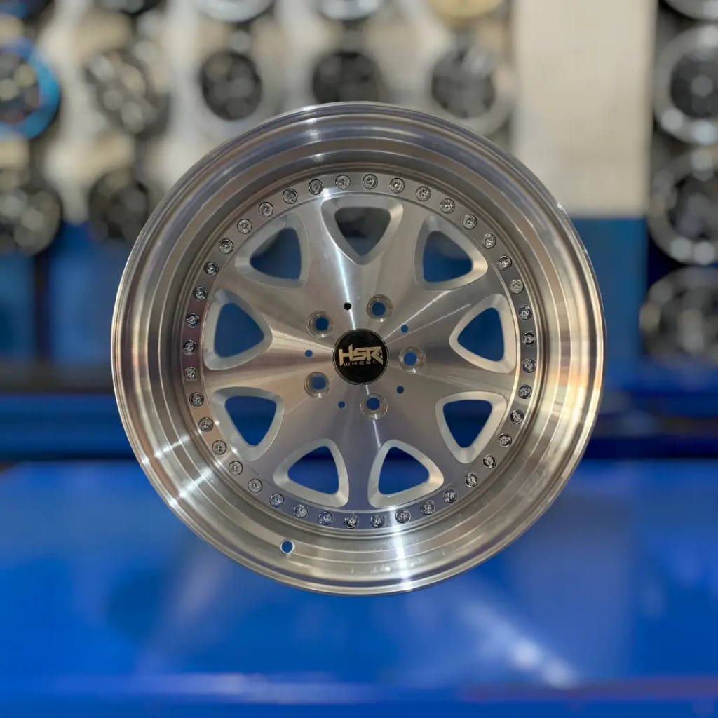 VELG BRABUS RING 18 CELONG HSR BAVARIA R18 PCD 5X112 LEBAR 85/95 SILVER DASH MACHINE FACE LIP
