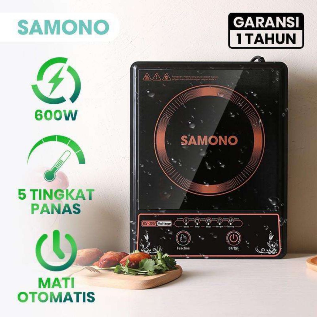 SAMONO INDUCTION COOKER SW 01 BLACK KOMPOR LISTRIK SAMONO SW 01 BLACK KOMPOR INDUKSI