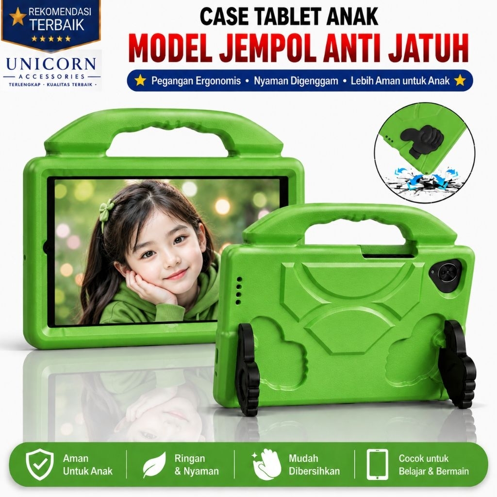 Samsung Galaxy Tab A9 A11 8.7 | Galaxy Tab A9+ A11+ 11 Case Tablet Anak Casing tab Standing Jempol S