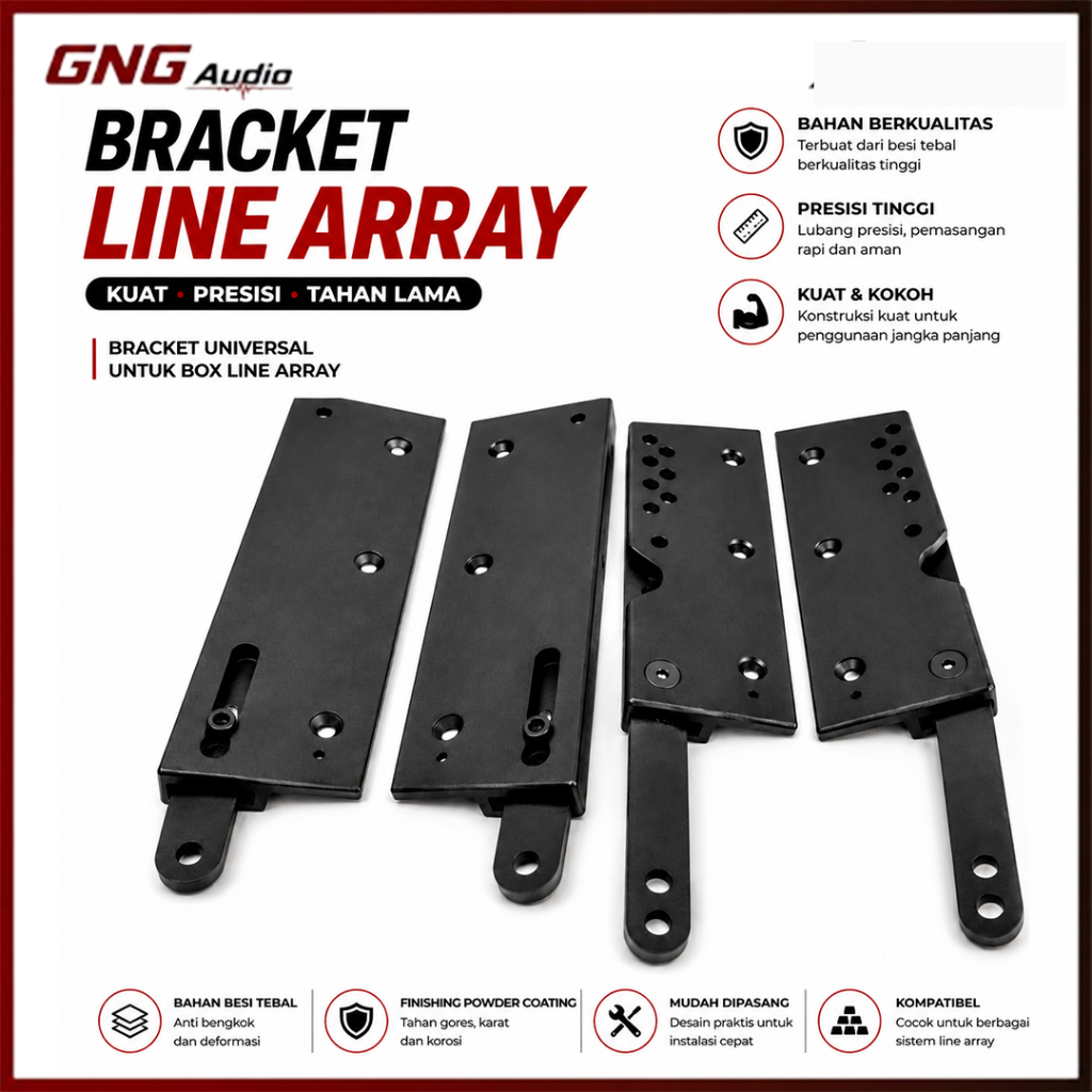 Bracket Gantungan Speaker Line Array Aluminium | ALK Array & BM Array 3 In 1 4 In 1 I GNG