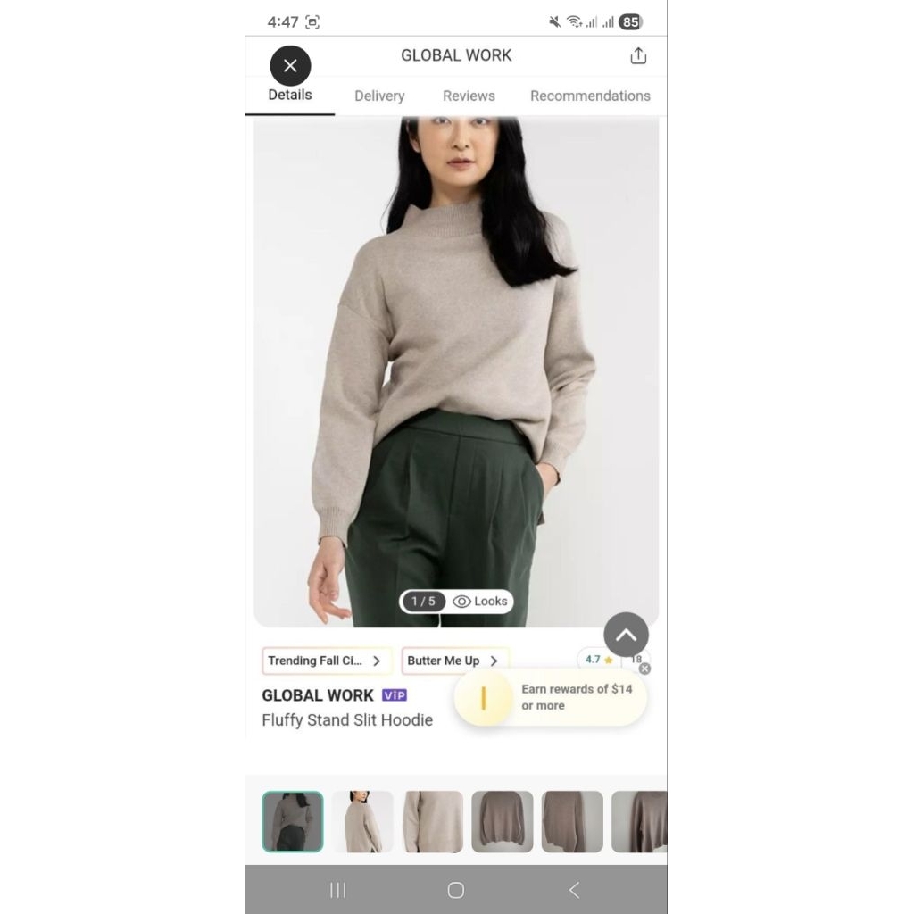 GLOBAL WORK FLUFFY SWEATER