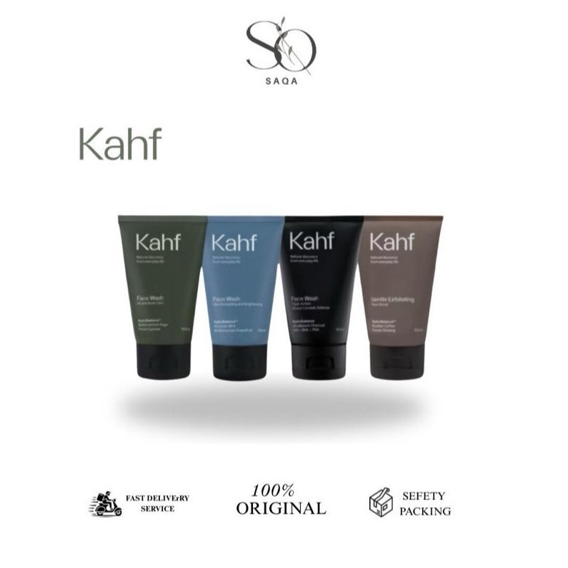 KAHF Man Face Wash Scrub Gentle Wash 50ml  Sabun Pembersih Wajah