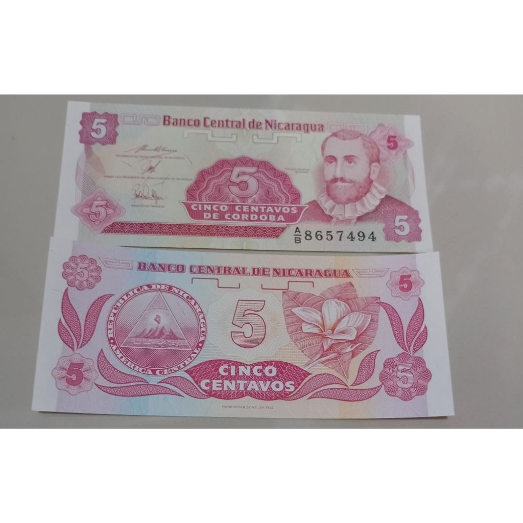 Uang Kuno Nikaragua 5centavos UNC untuk Mahar dan Koleksi