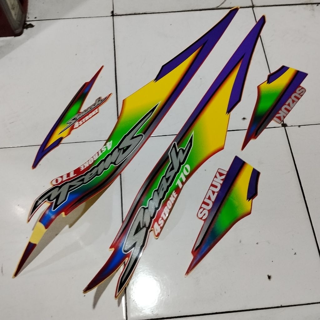 striping stiker sticker lis suzuki smash 2002 2003 merah original ori asli