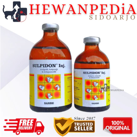 SULPIDON 50 ml & 100 ml SANBE Hewanpedia - Obat Pereda Sakit Hewan Analgesik Antipiretik