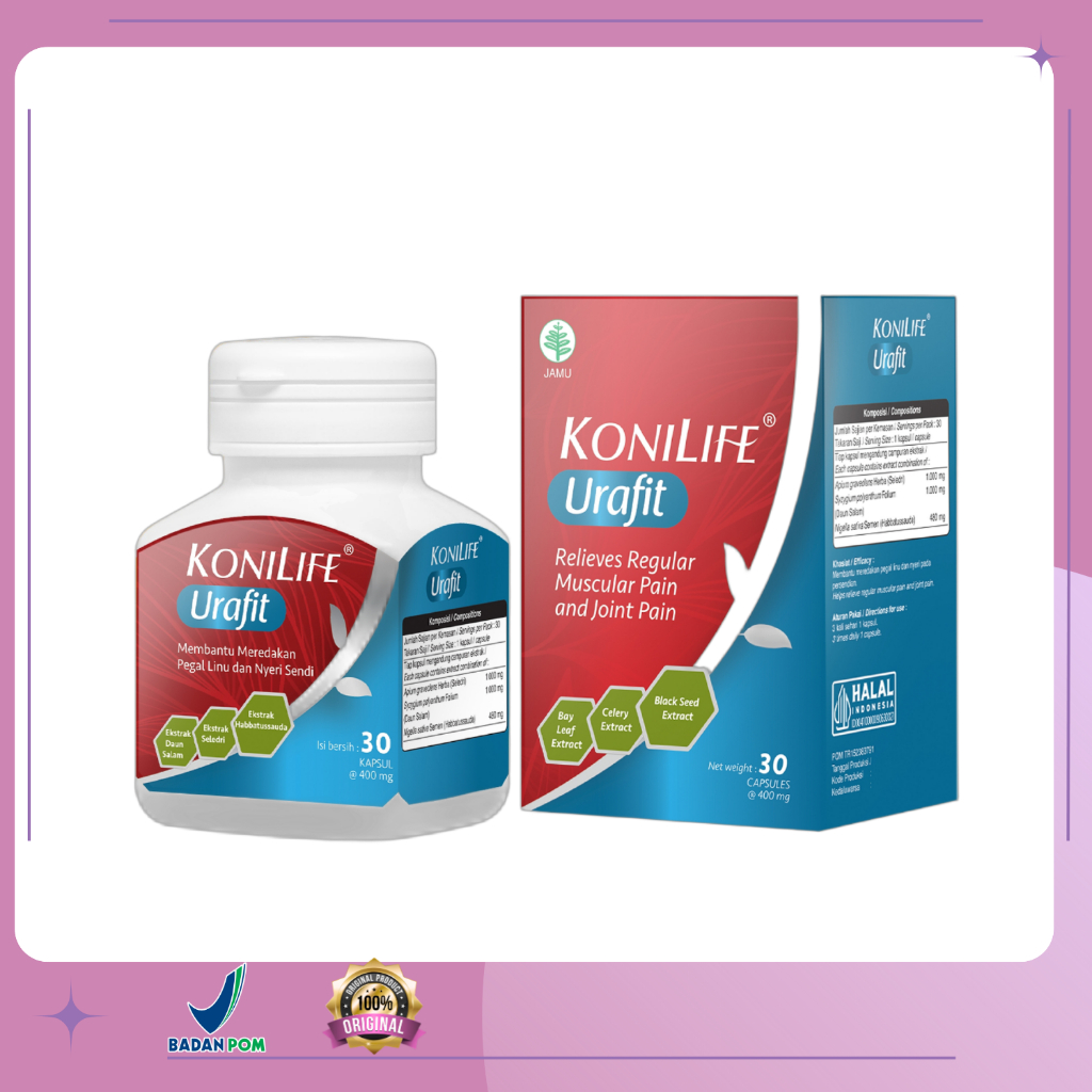 Konimex Konilife Urafit 30'S - Asam Urat, Pegel Linu, Nyeri Sendi