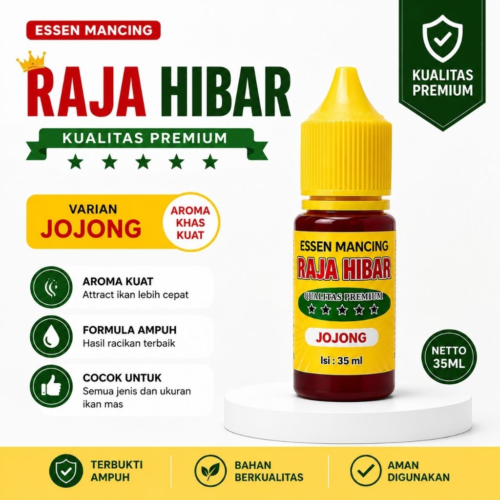 Essen Mancing Raja Hibar Varian Jojong 35ml | Kualitas Premium | Essen Ikan Mas