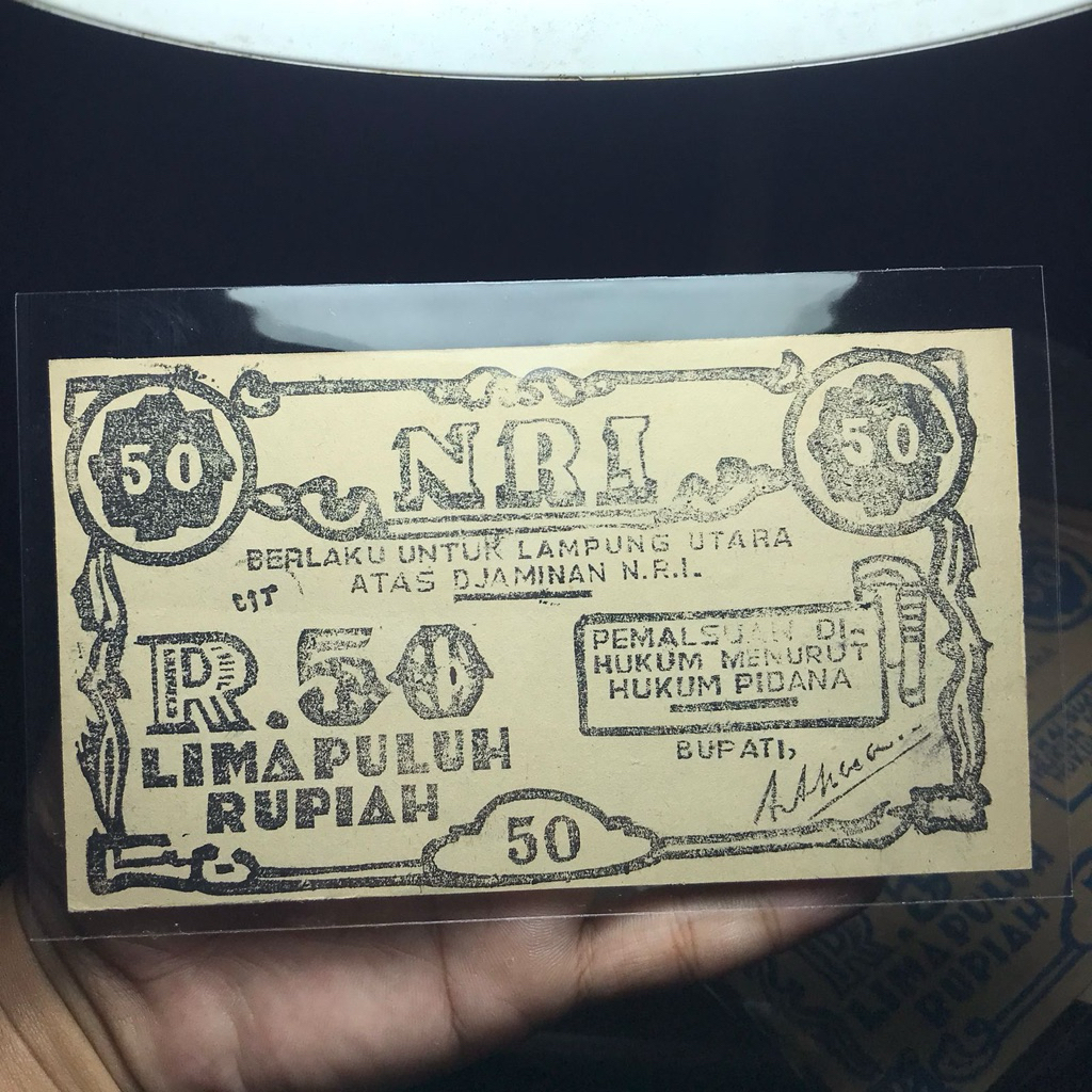 Uang Orida Asli 50 NRI Hitam