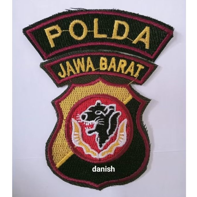 BET BORDIR LOGO LAMBANG POLDA JAWA BARAT.POLDA JABAR