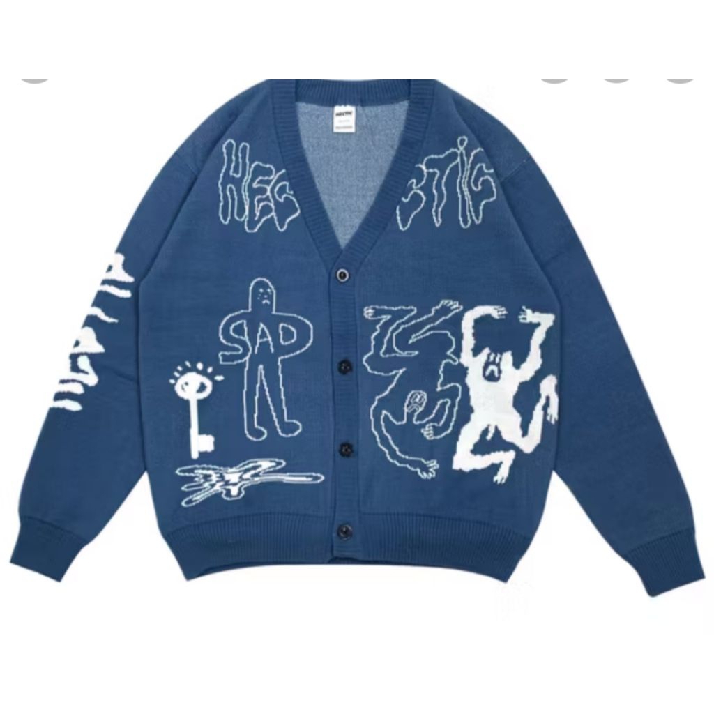 Hectic - Cardigan Corsvia Blue - Knitwear