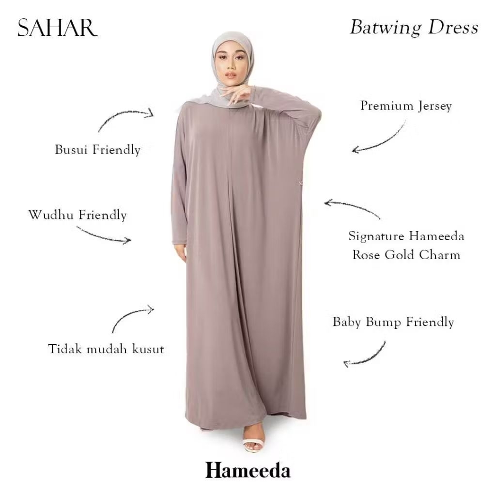 Sahar Dress Hameeda Batwing Dress Preloved