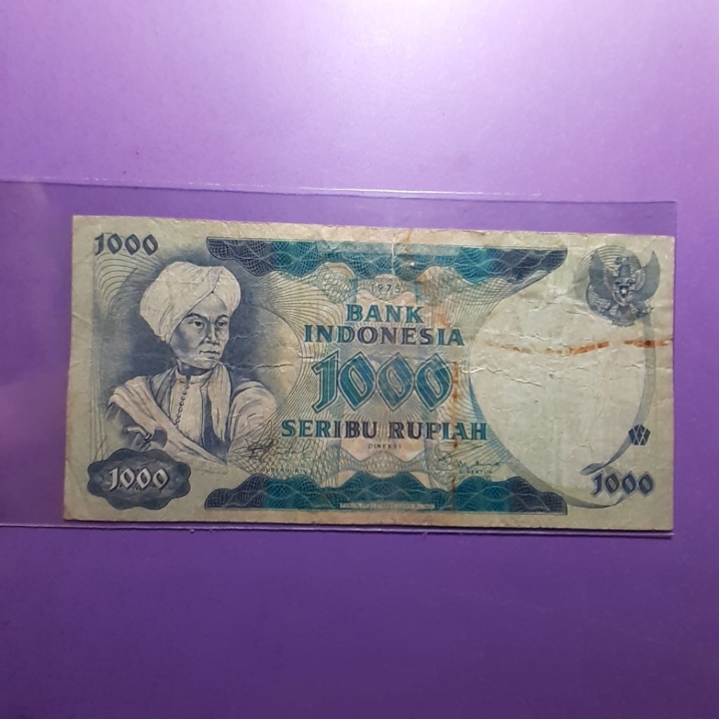 uang kuno 1000 rupiah diponegoro