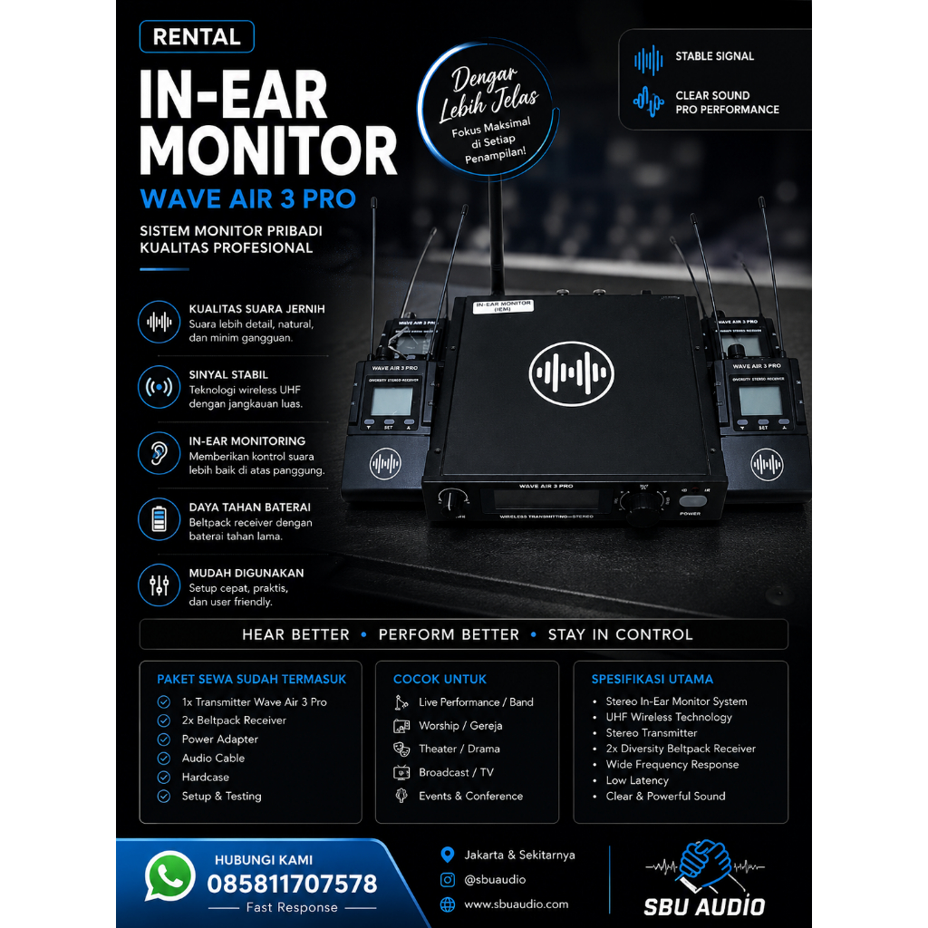 Sewa Wave Audio Monitor Wave Air 3 Pro