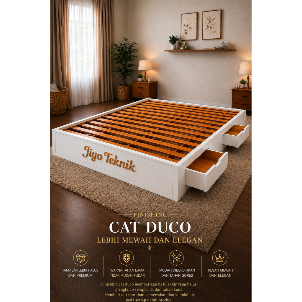 Divan Kayu Laci Divan Kayu Laci Minimalis Model terbaru dengan finishing warna lebih Mewah dan Elega