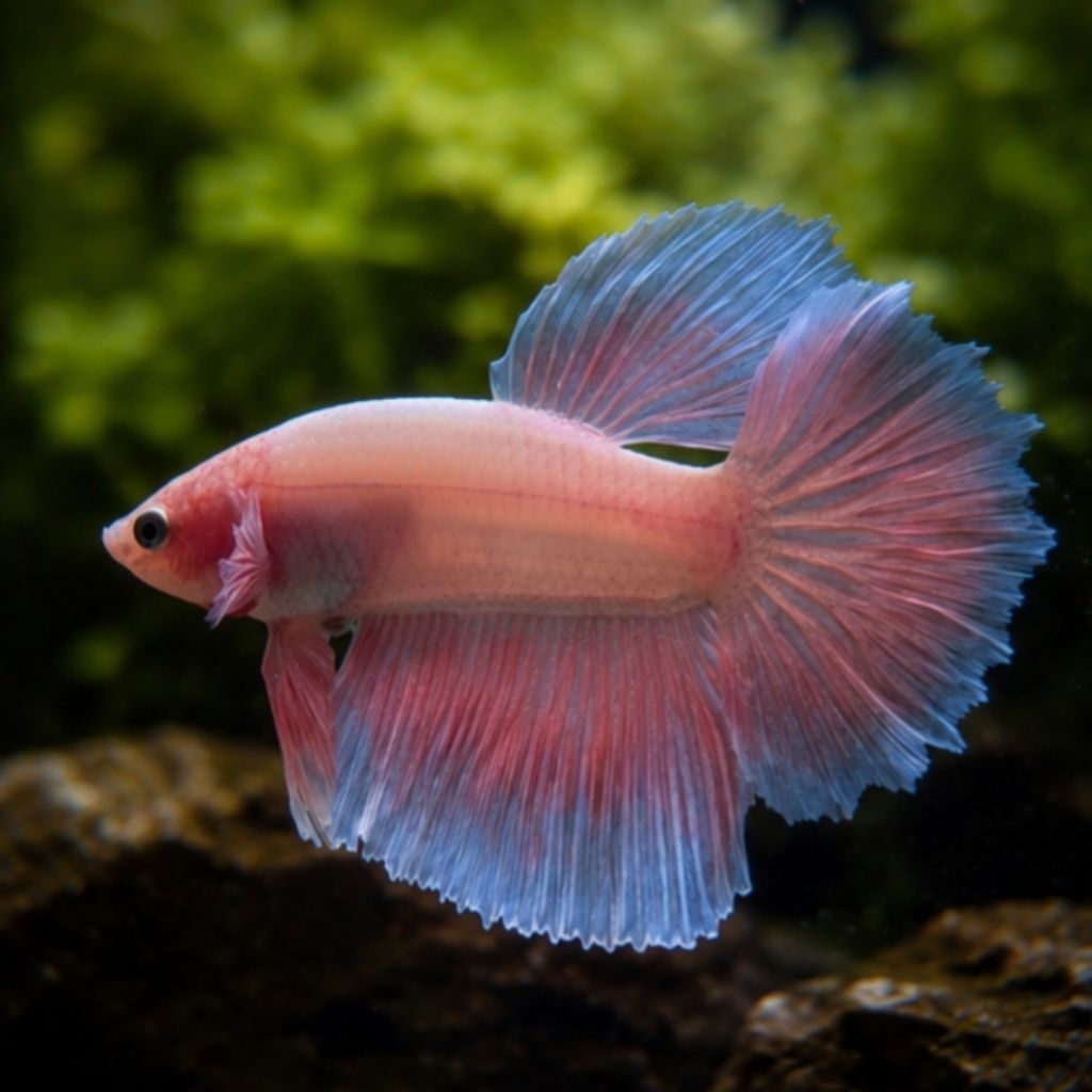 Cupang Halfmoon Pink | Ikan Cupang Hias HM Warna Pink Cantik