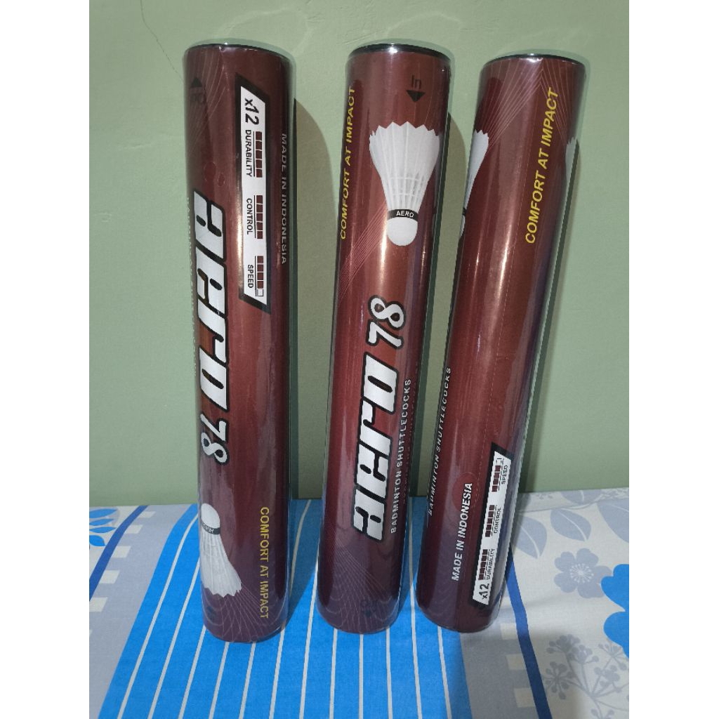 Aero 78 Shuttlecock/Aero merah/Kok Bulutangkis/Bola badminton