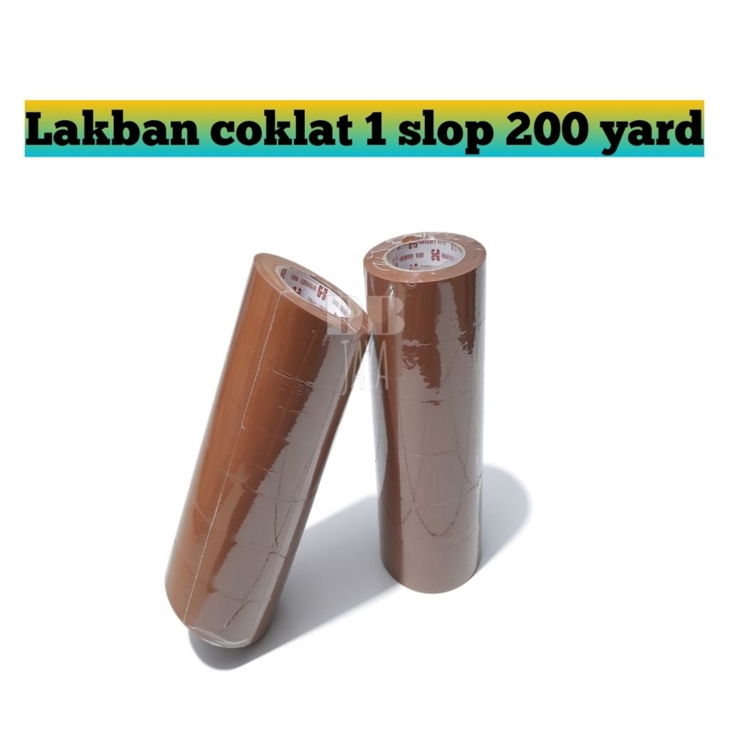 LAKBAN JUMBO WARNA COKLAT 1 SLOP ISI 6 PCS 200 YARD / LAKBAN HARMONY 200 YARD
