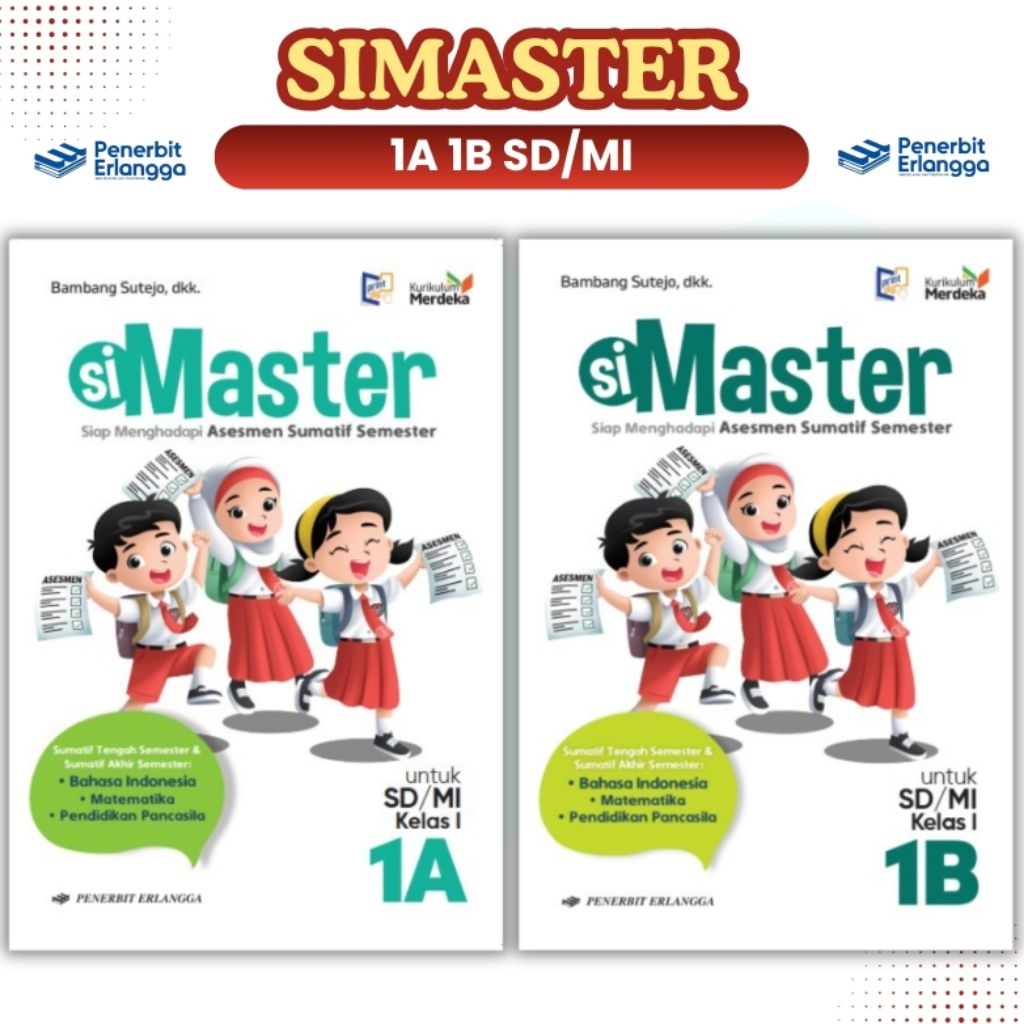 BUKU SIMASTER KELAS 1 JILID 1A 1B SD/MI PENERBIT ERLANGGA