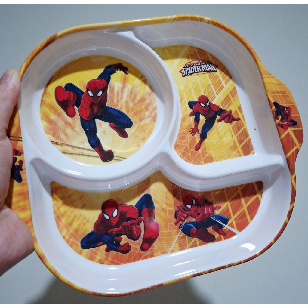 piring sekat 4 melamin karakter spiderman piring anak paw patrol piring makan pokemon piring melamin