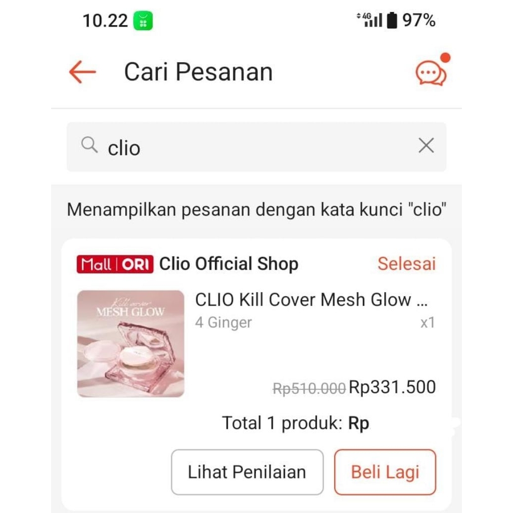 Refill Clio Mesh Glow Shade Ginger