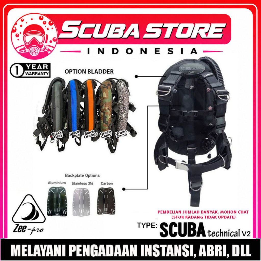 BCD Technical Zeepro ScubaTechnical Donut Wing Back Buoyancy BC Scuba Diving Tech Selam