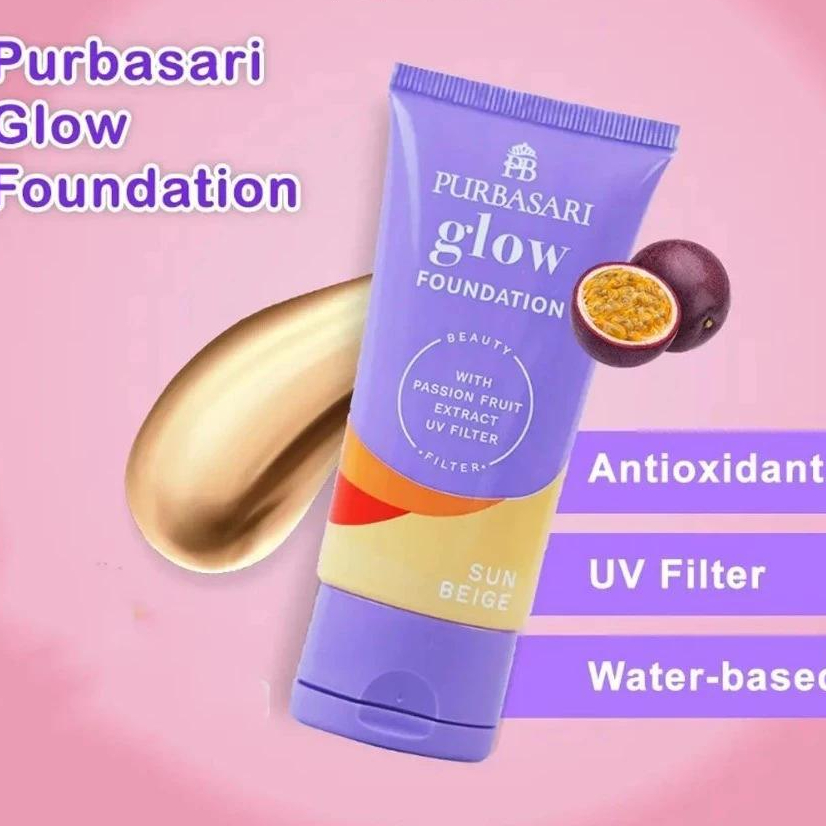 Purbasari Glow Foundation 35ml Alas Bedak Foundation 35ml Purbasari Ringan Tahan Lama Purbasari
