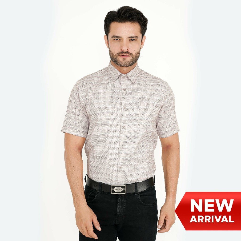 Cressida Kemeja Formal Regular Men White Lengan Pendek - HMKCS.NB878X