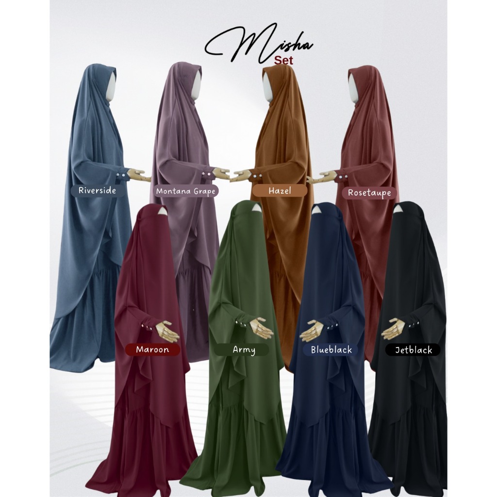 AISHARANA || PO || MISHA SET (Set Gamis+FK+Cadar) (Fortaleza)
