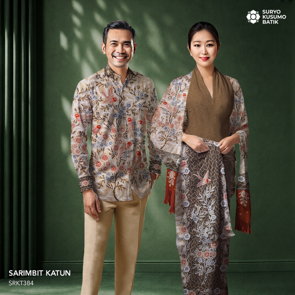 Suryo Kusumo Batik - Kain Batik Tulis Sarimbit Couple Katun - Burung Merah
