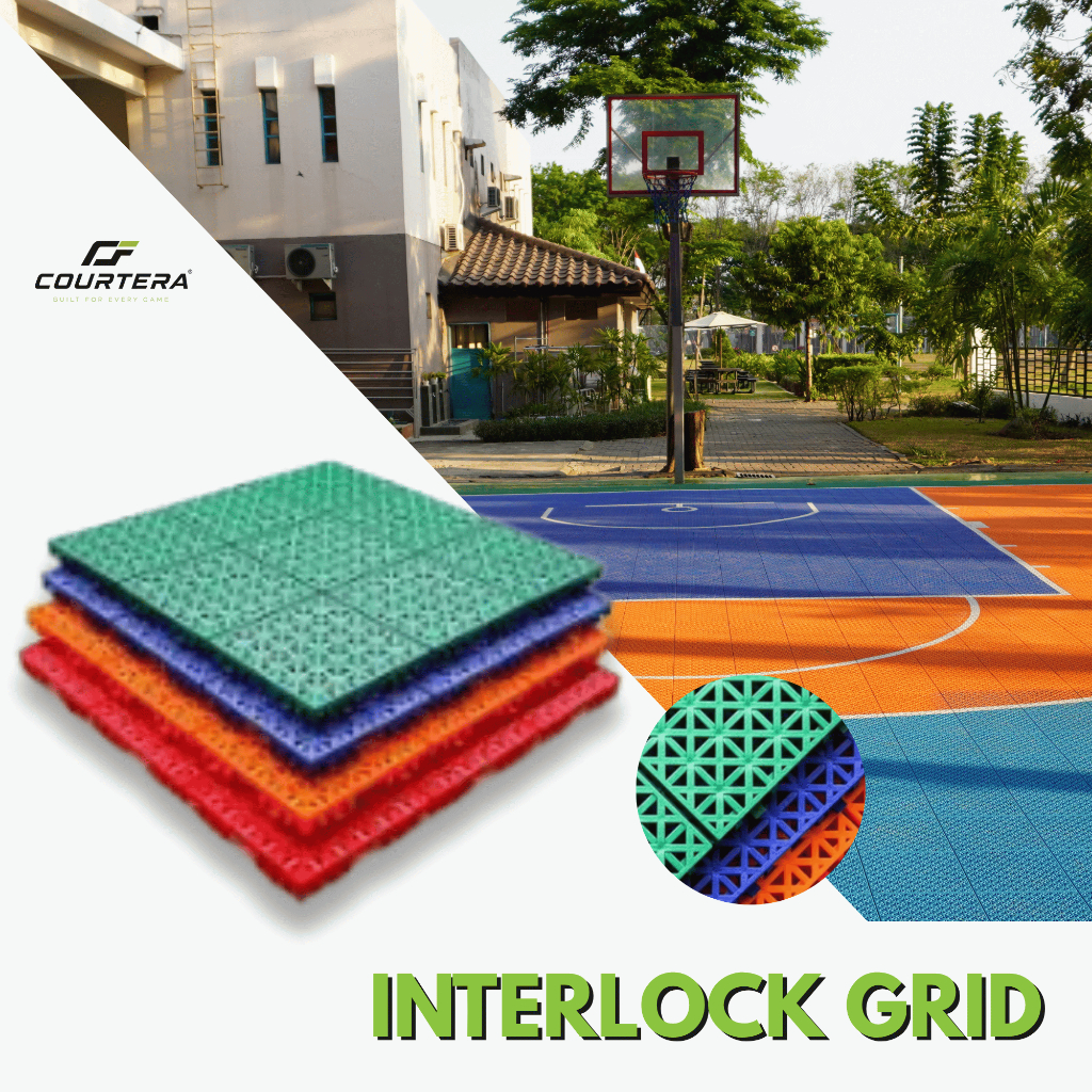 COURTERA - Interlock Lapangan 30 x 30 Futsal Basket Indoor Outdoor Premium