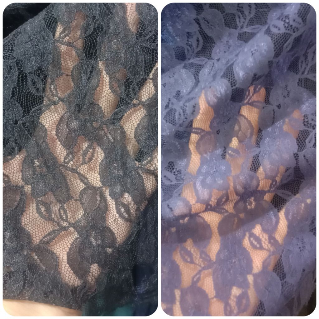 Kain Brokat Chantily / Harga / 0.5m / Kain Brokat Chantily Meteran / Bahan Brokat Chantily / Bahan B