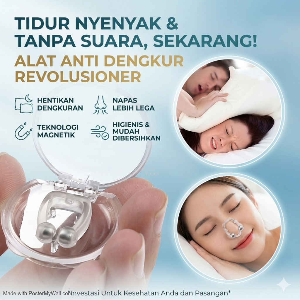 Alat Anti Mendengkur Noseclip Magnet Klip Hidung Penghilang Dengkur/PENGHILANG NGOROK JEPIT HIDUNG S