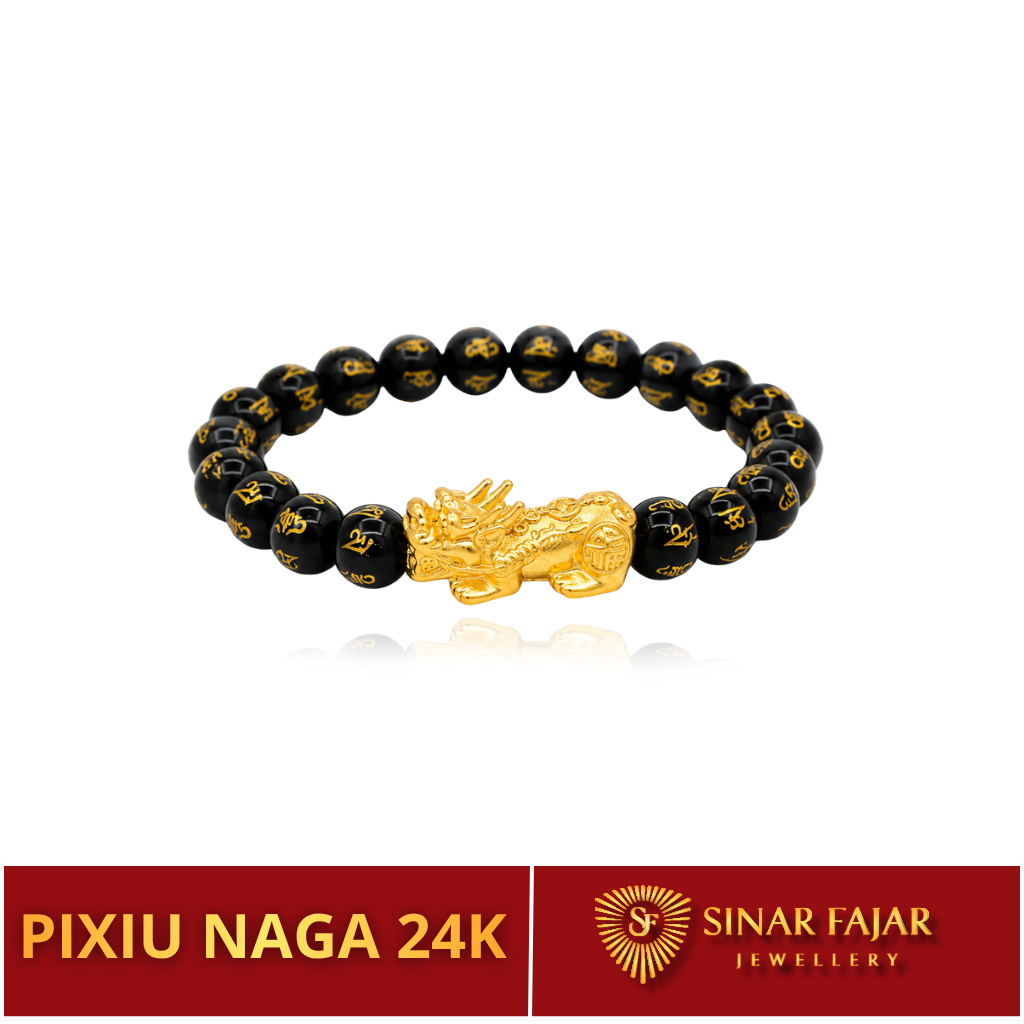 Gelang Pixiu Naga Gold Mantra 999 - Sinar Fajar Jewellery
