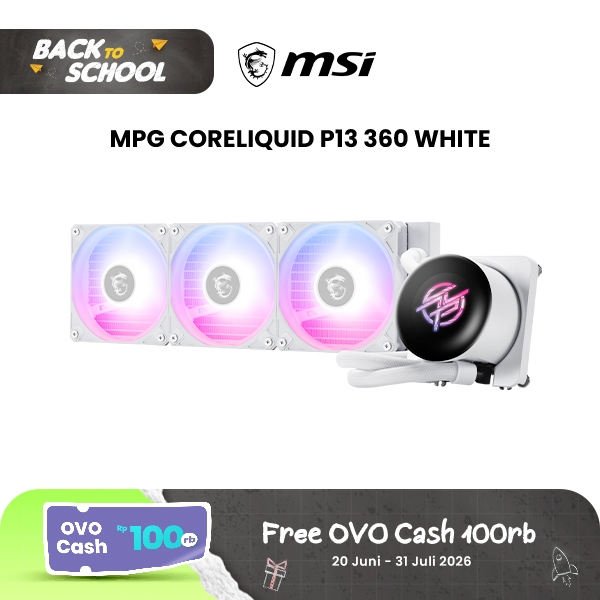 MSI MPG CORELIQUID P13 360 ARGB - CPU AIO Liquid Cooler Fan 360mm with IPS LCD Display
