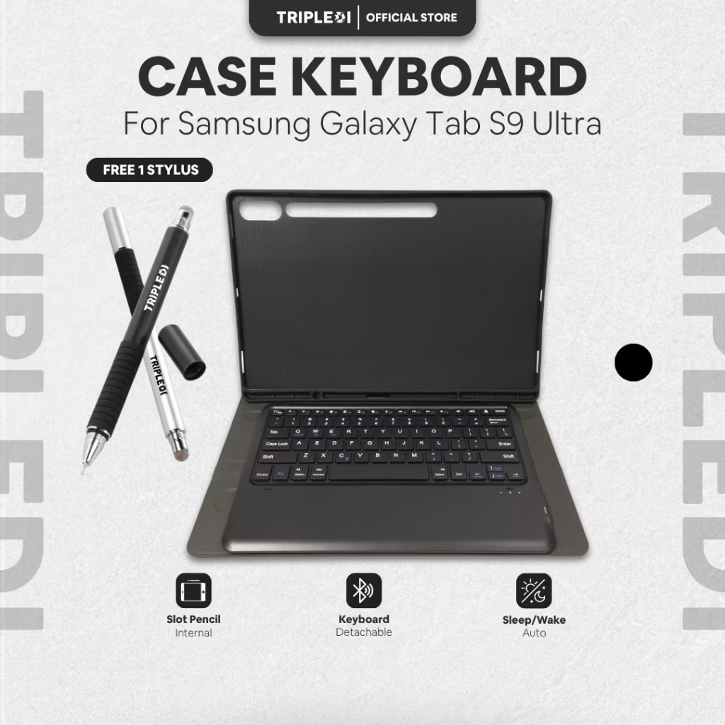 Case Keyboard TRIPLEDI Samsung Galaxy Tab S9 Ultra 14.6 Inch